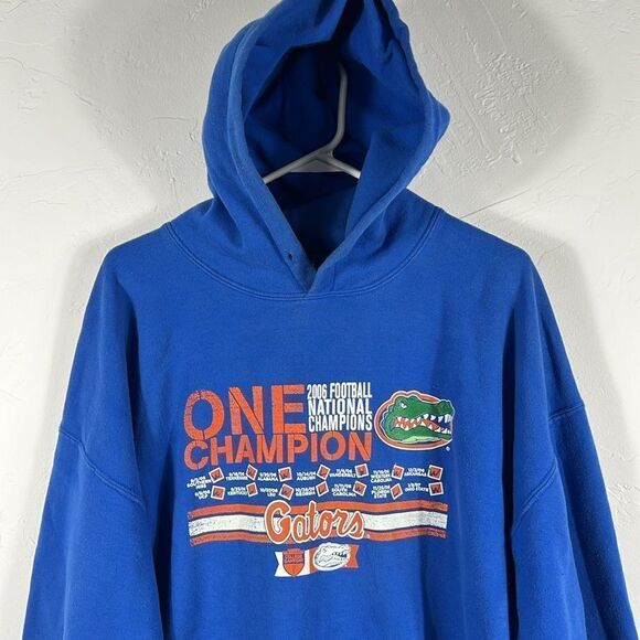 🏈 Vintage FLORIDA GATORS 2006 National Champions ESPN Hoodie Sweatshirt Sz XL - Picture 2 of 10